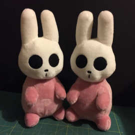 跨境新品Skullbunny plush 粉色骷髅兔子毛绒玩偶公仔