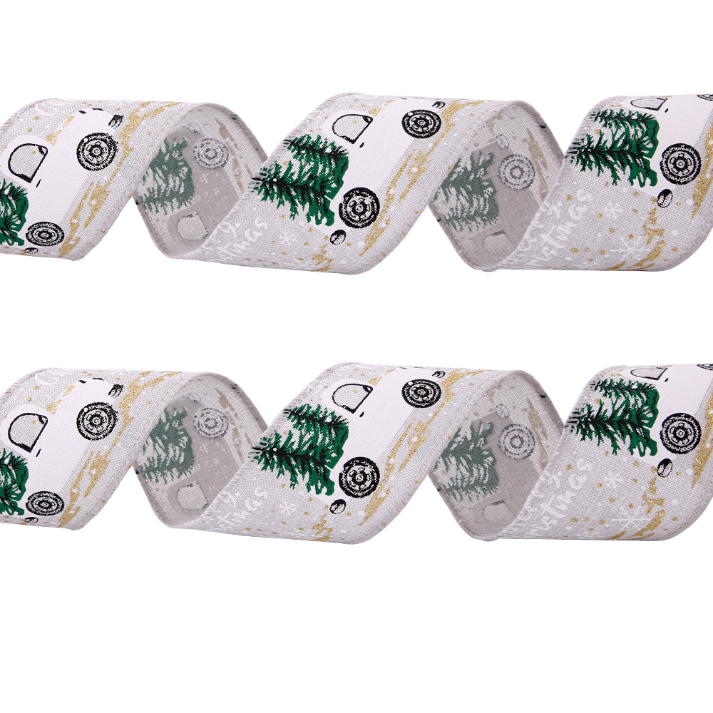 Božični okraski Božični pentlja Trak DIY Darilna škatla Embalaža Trak Avto Božični trak_voghion.com