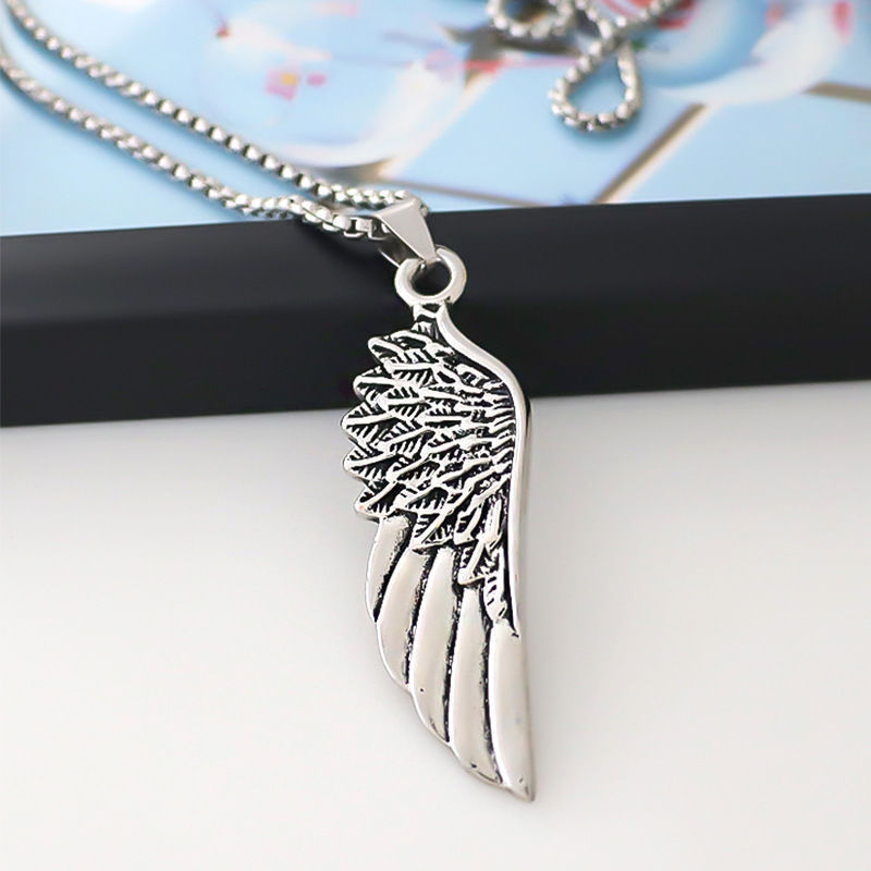 Personalized Retro Wing Feather Necklace For Men And Women Trendy_voghion.com
