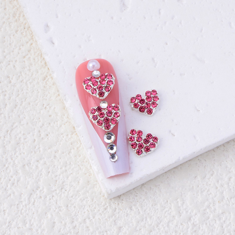 Valentine's Day Sweet Simple Style Heart Shape Plastic Nail Patches 10 Pieces display picture 1