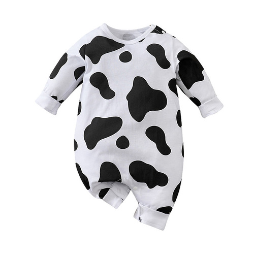 Baby and Toddler One-Piece Bodysuit Full Print Spring and Autumn Baby Hanger 0-1 Years Newborn Outdoor Crawling Suit In Stock