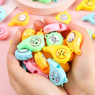 Kindergarten Prizes Plastic Whistle Kidsren's Toys Colorfulful Cheering Referee Whistle Fan Small Gifts