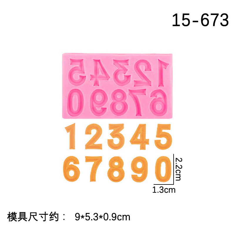 Inglés carta fondant silicona molde decoración digital pastel de chocolate accesorios epoxi