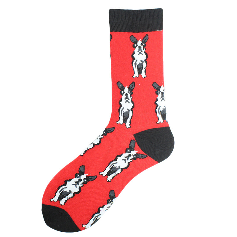 2025d Shark Bee Beast Men's Trendy Zebra Pattern Animal Mid-Calf Socks_voghion.com