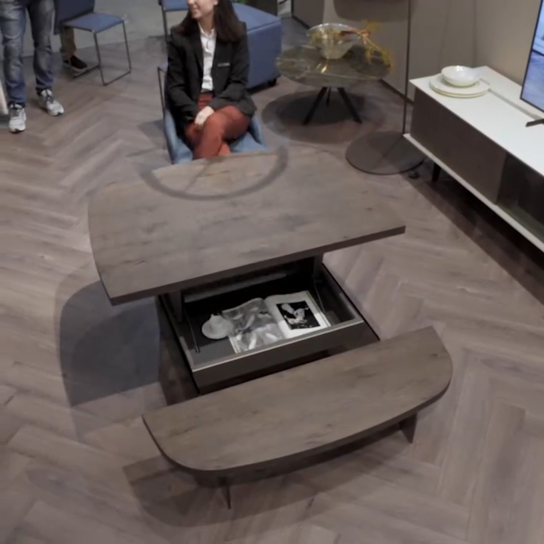 Mesa de centro elevadora de madera maciza, apartamento pequeño, sala de estar, hogar, mesa pequeña multifuncional 2024, nueva creatividad minimalista moderna