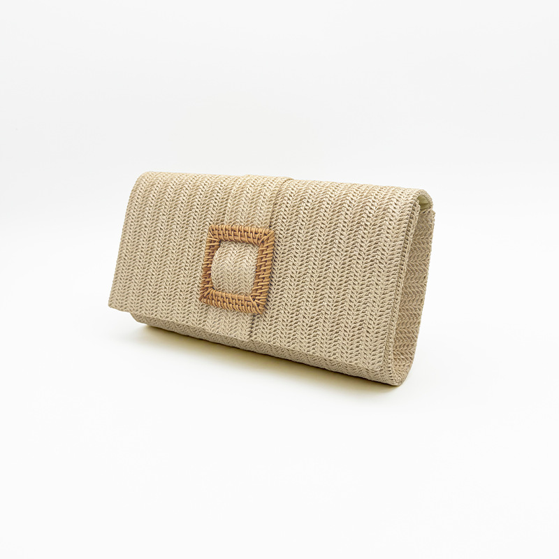 PVC Color Sólido Tejido Cuadrado Bolsos De Noche display picture 16