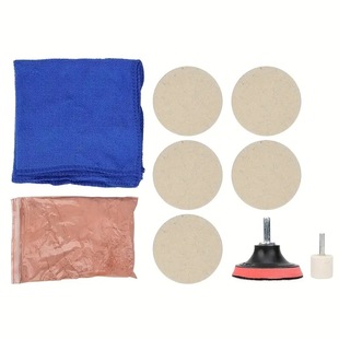 Cross-border supply wholesale 9-piece set car glass polishing wool wheel polishing powder glass polishing suit