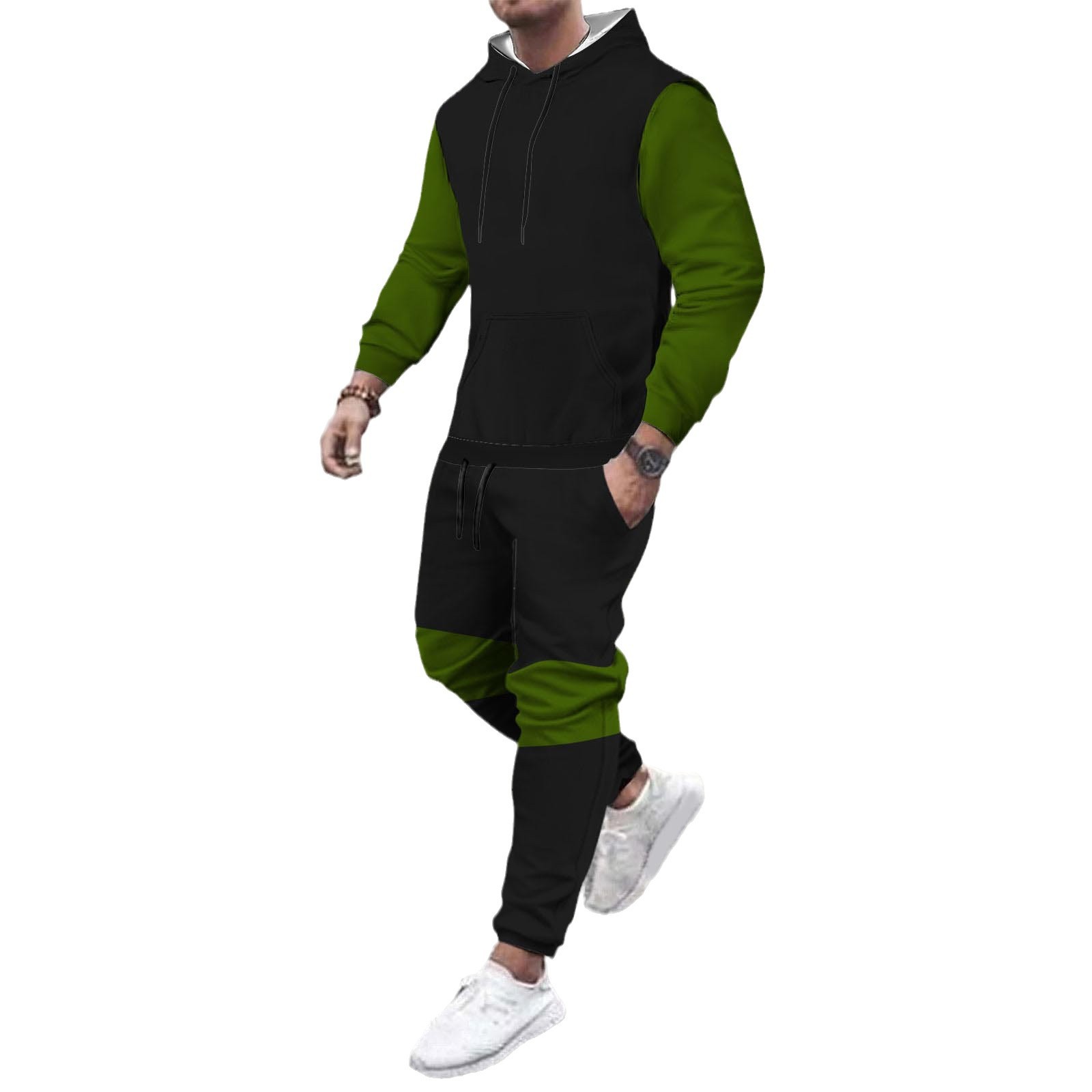Estilo coreano estilo popular a juego estilo clásico moda delgado suéter con capucha pantalones MC11-ML1 de dos piezas