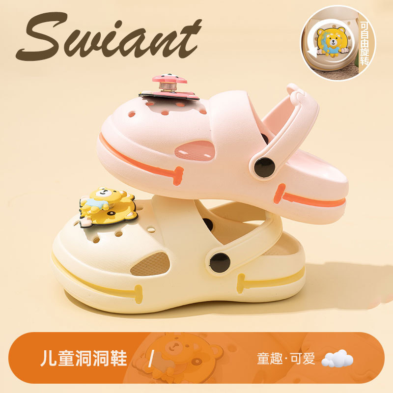 Zapatillas DE LOS NIÑOS verano Niños Niñas baño interior Eva sandalias del bebé dibujos animados lindo playa agujero zapatos