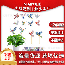 跨境钻石画装饰棒花盆桌面植物摆饰钻石贴画手工diy十字绣砖石画