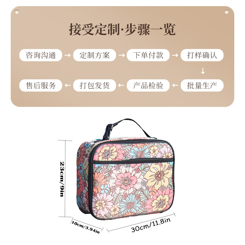 Bolso bento transfronterizo, bolsa aislante portátil, caja de almuerzo para estudiantes engrosados, bolsa de comida, se puede obtener al por mayor de fabricantes de equipaje personalizado