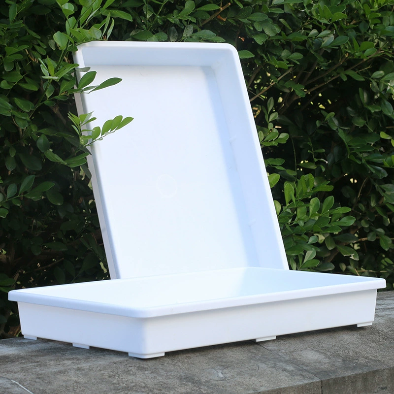 Прямоугольный лоток высокая раковина суккулент квадратный горшок пластиковый цветочный горшок для хранения и отделки рама белый водохранилище рассада черный