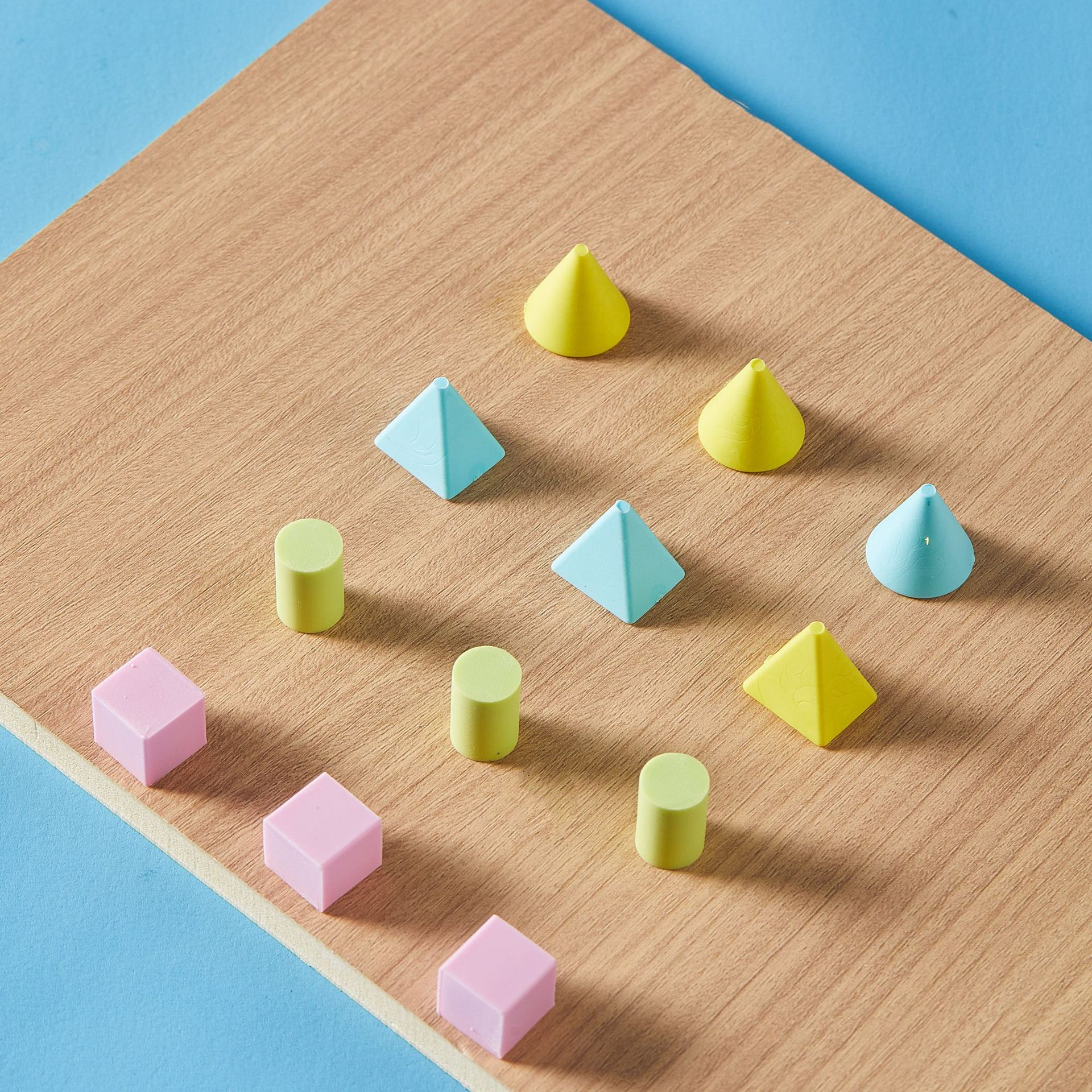 Mini Geometría Eraser Puzzle Eraser Productos escolares Eraser ideas para niños