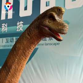 厂家直销仿真恐龙 创意设计恐龙头电动模型 长脖子腕龙软体硅胶