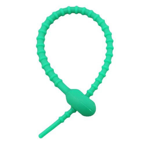 A New Silicone Ties Reusable Retractable Silicone Rope Ties Wire Bundles Beaded Ties