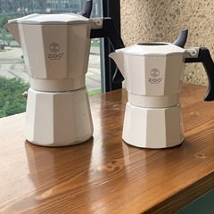 ジグ国産ダブルバルブ四杯分モカ壺多人数分家庭用エスプレッソコーヒーポット四杯新商品