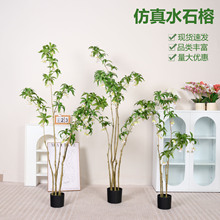 亚马逊热销仿真水石榕室内造景仿真绿植室内盆栽假树仿真植物