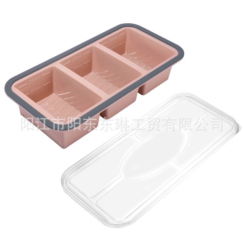 Transfronteriza venta caliente de silicona plegable caja de almuerzo caja de almuerzo caja de preservación de alimentos calentada por microondas caja de envasado