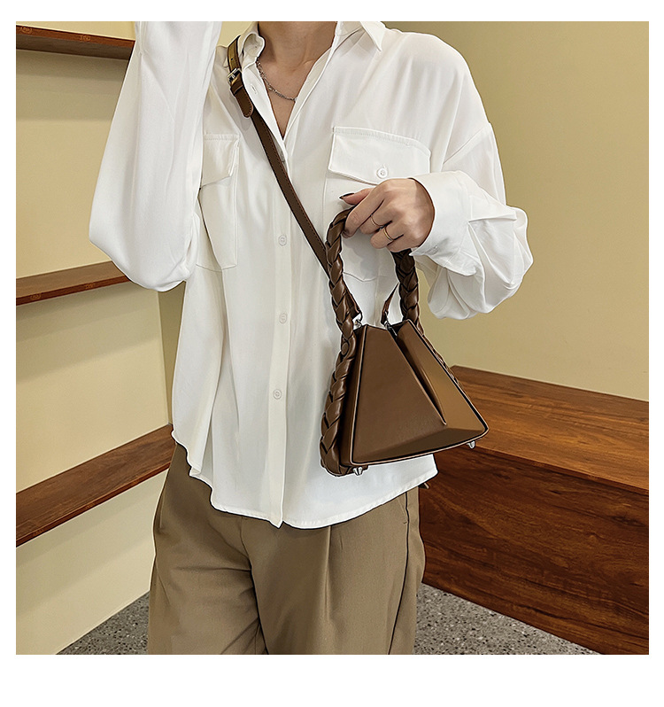 Nischendesign-Handtaschen für Damen, modisch und vielseitig, One-Shoulder-Crossbody-Tasche im ausländischen Stil in einfarbiger, faltbarer Bucket Bag im Trend_voghion.com