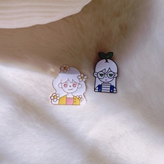Adorable fresh and personalized girl brooch, cartoon Japanese-style unisex badges, Instagram student bags versatile badges