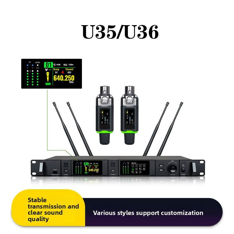 Sistema de transmisión y recepción inalámbrica de micrófono transfronterizo adaptador cable-inalámbrico condensador 5V / bobina móvil 48V universal