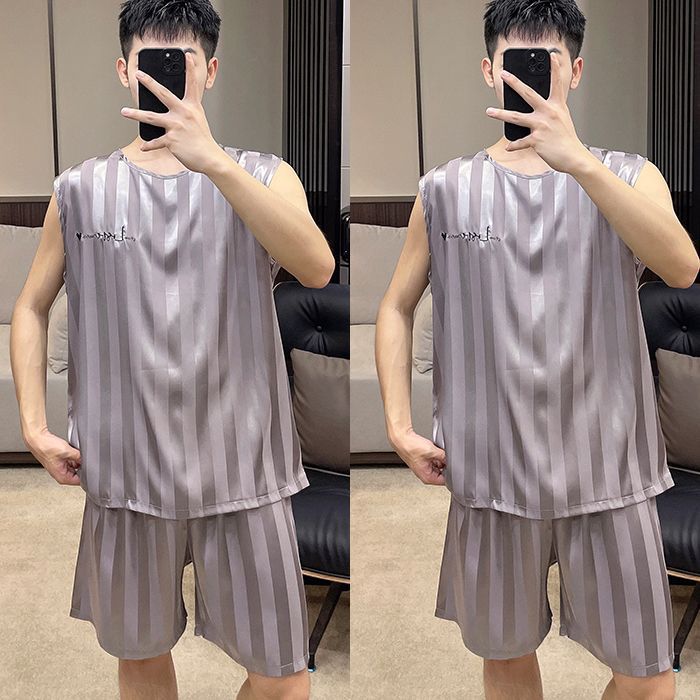 보라색 줄무늬 + 보라색 줄무늬