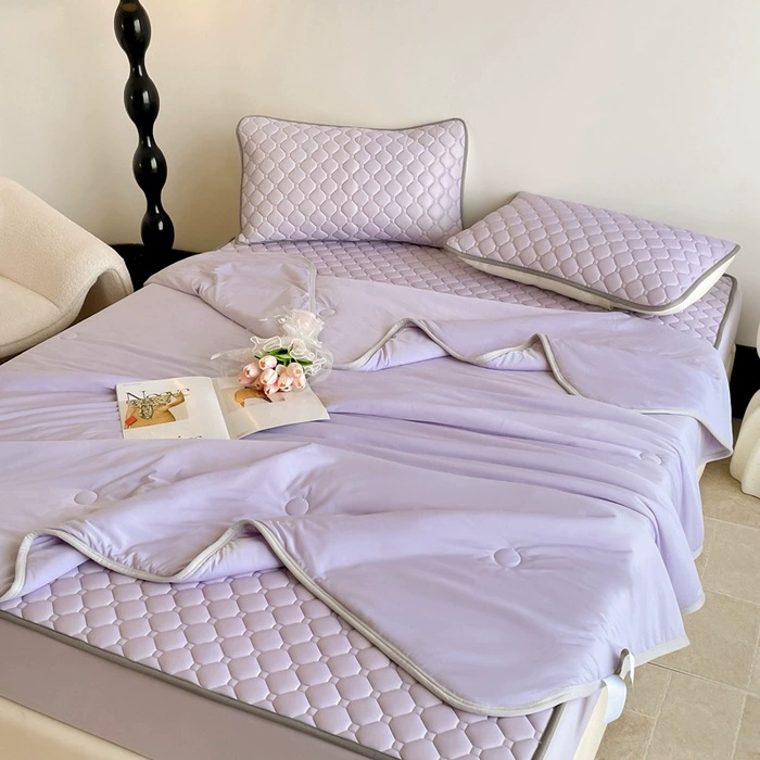 Mat, set, summer silk sheet for students, 3 piece set