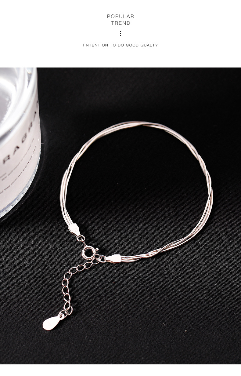 Plating Design Basic Simple Style Lines Copper Plating Bracelets