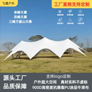 Outdoor Camping Three-Peak, Multi-Peak, Single-Peak Canopy Tent, Convenient Camping Sunshade, Rainproof and Sun Protection