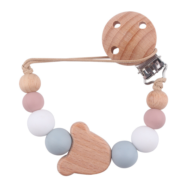 Productos para bebés y niños pequeños clip de chupeta creativo bebé dibujos animados juguetes de beech mordida de dientes molares chupeta cadena anti-caída cadena