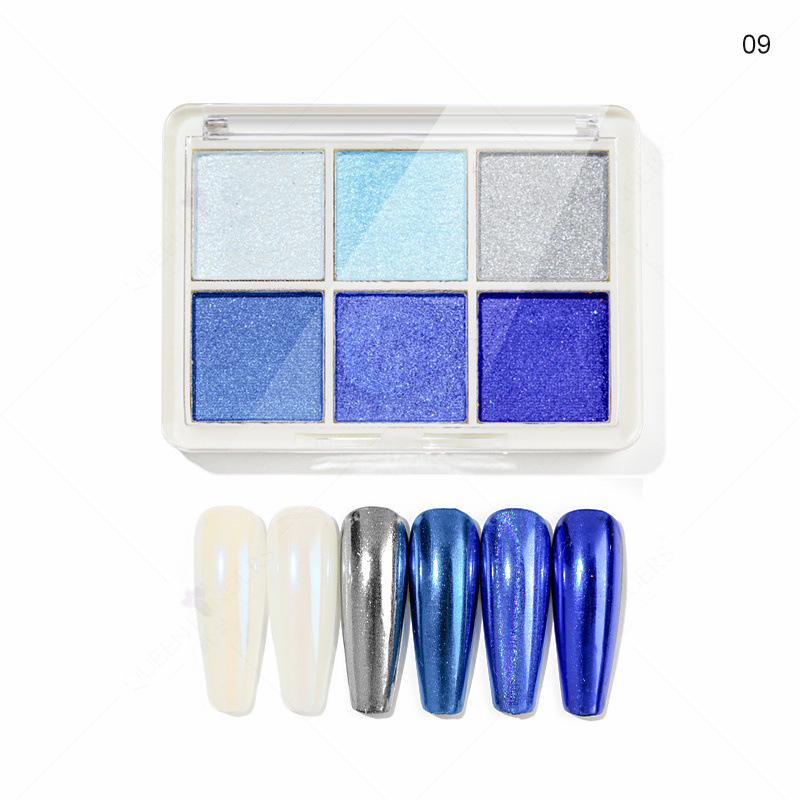 Polvo mágico de espejo, polvo de brillo plateado aurora, polvo de luz de luna, polvo mágico sólido de espejo, polvo de espejo, polvo camaleón, polvo de sombra de ojos, polvo aurora