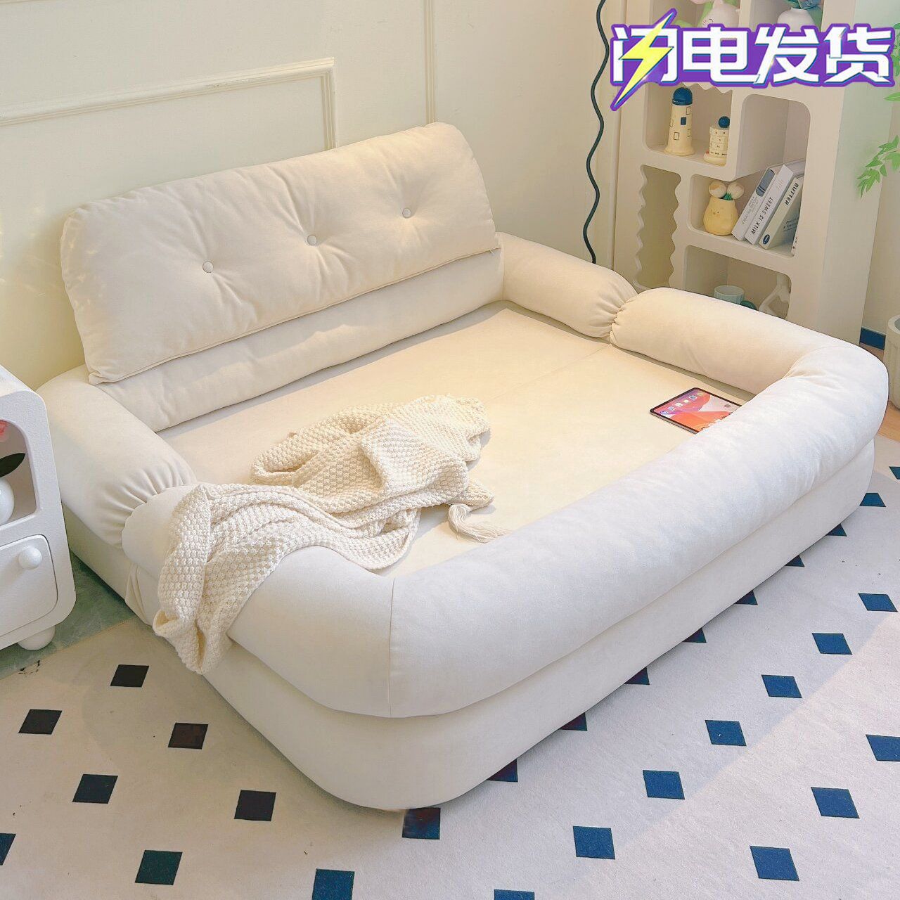 Lazy Sofa Single Tatami Huge Double Folding Balcony Bedroom Room Internet Celebrity Sofa Bed