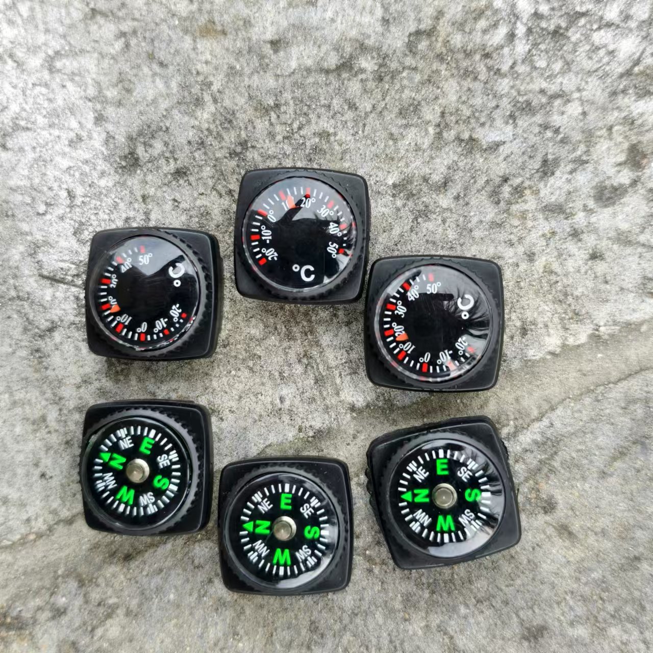 Cordón de paraguas llavero pulsera compás de pulsera accesorios termómetro 20mm termómetro plástico C