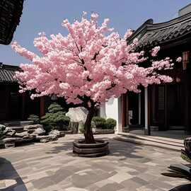 大型仿真樱花树许愿树室内酒店商场客厅装饰假桃花树婚庆摆设
