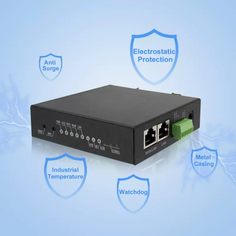 星恒讯定制 无线wifi户外联网充电桩安防监控导轨式5g工业路由器