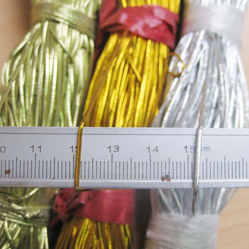 1mm1.5mm圆形金色银色浅金色弹力绳 吊牌绳 鞋帽子松紧绳玩具配件