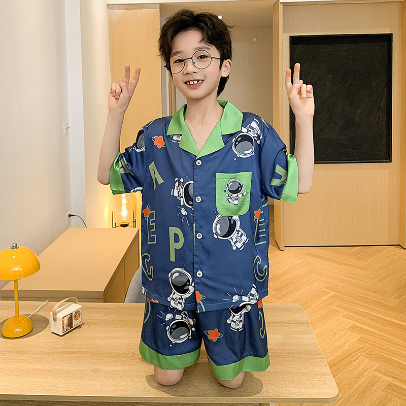Children's silk thin pijama for boys