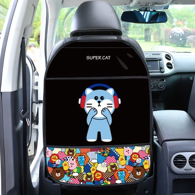 cushion rear Universal cartoon car: Chair back anti-kick pad - music-hand-kate-standard-edition-customizable