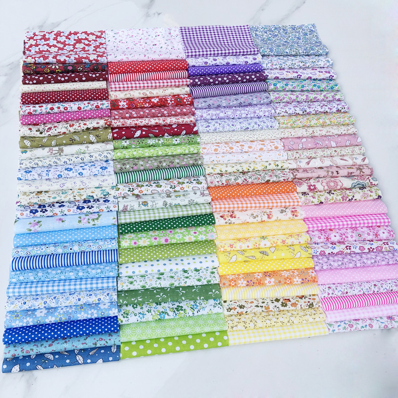 Baojia colchón especial tela de tela novato mosaico de tela pequeña cabeza de tela DIY anillo de pelo parcial hecha a mano