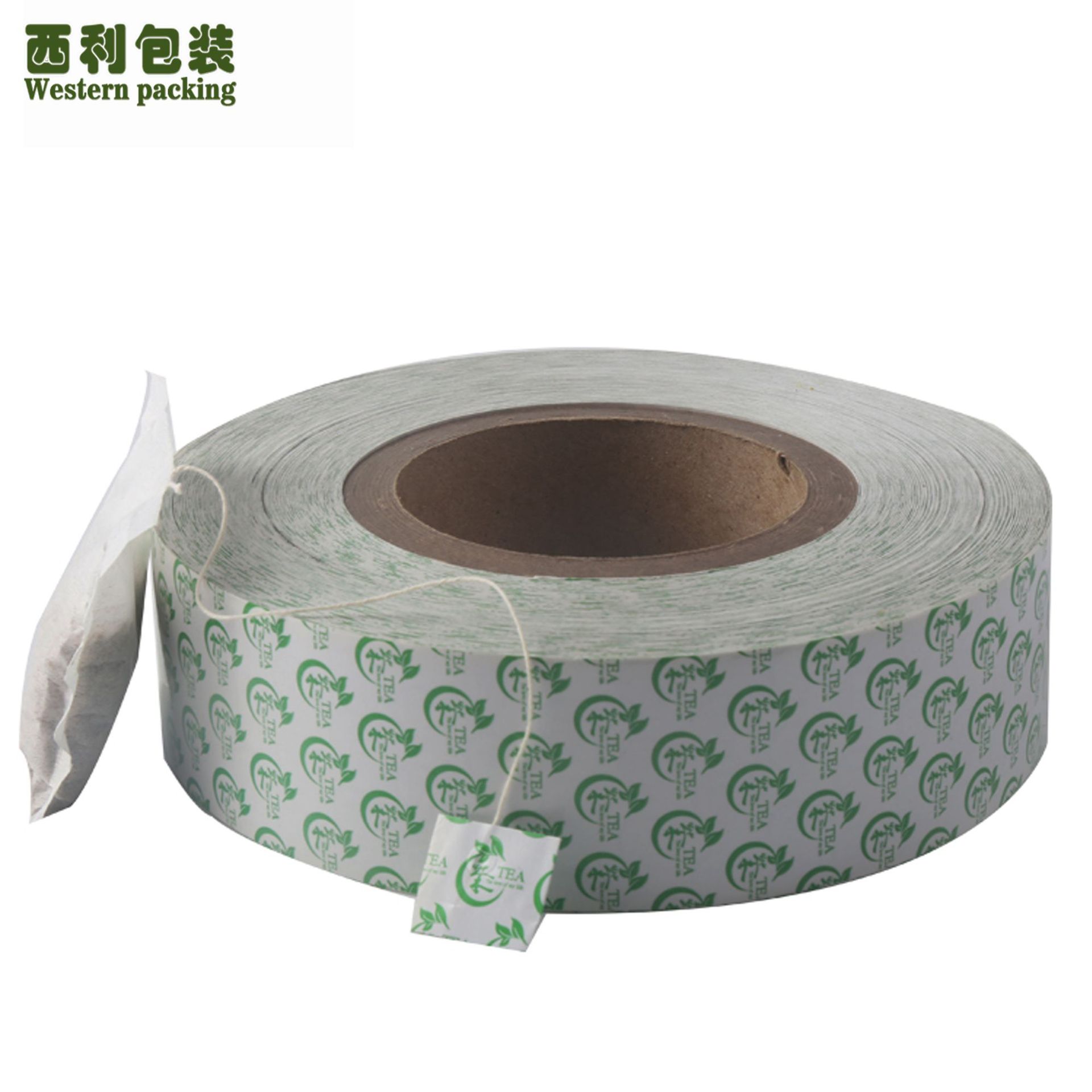 茶叶标签纸卷材  定制LOGO一次性泡茶袋吊牌卷膜