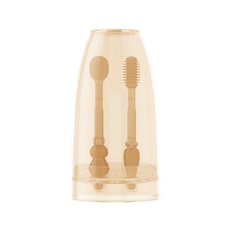 Малыш ребенок силиконовая зубная щетка набор нано серебряная мягкая шерсть для малыша новорожденный один год чистки зубов полости рта