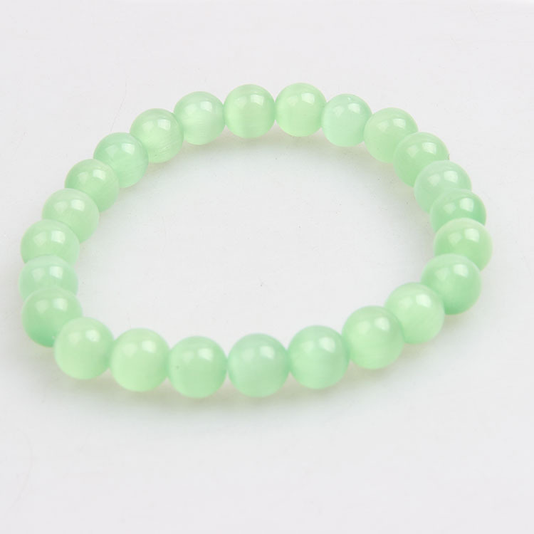 라이트 그린 캐츠아이 스톤 10mm/약 19개 25g