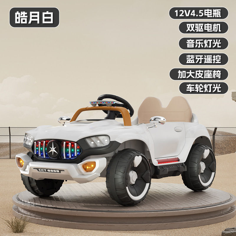 coche eléctrico para niños con cuatro ruedas, coche de batería para niños con juguetes de control remoto