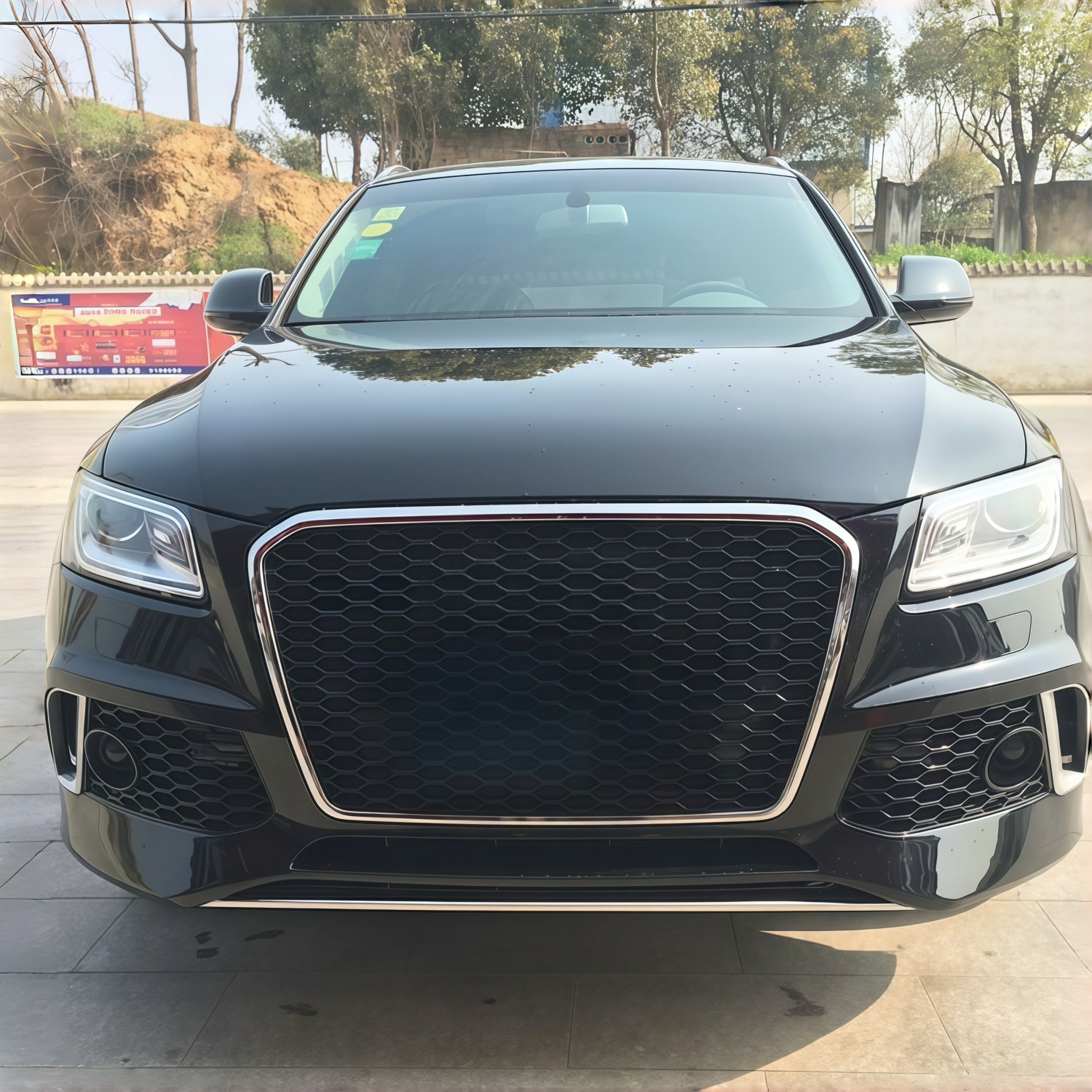 13-17 models, suitable for Audi Q5 front bumper modification, RSQ5 front bumper, front face, and large front grille
