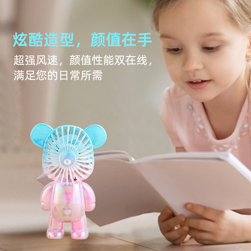 Mini Ventilador de Cuello Recargable USB de Plástico Portátil para Oficina y Dormitorio