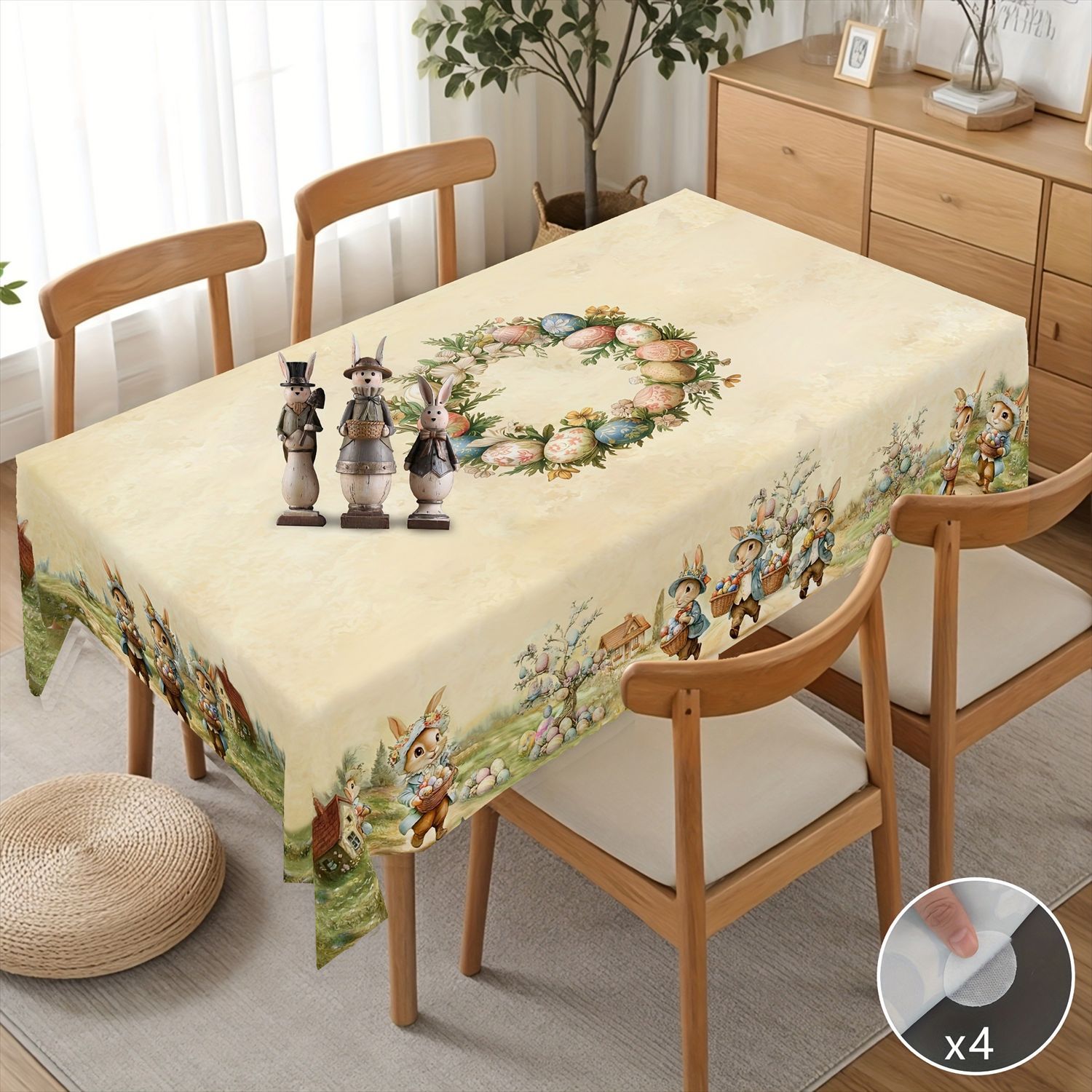new Easter Egg Festive Tablecloth For Home Dining Table Dustproof Holiday Decoration_voghion.com