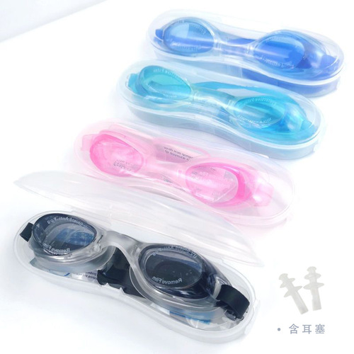 Summer 2024 New Adult Swimming Goggles Waterproof Anti-Fog PVC One-Piece High Definition Goggles Manufacturer Wholesale Boxed