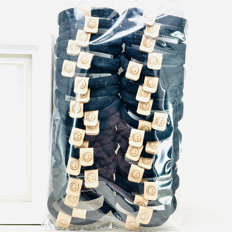 Estilo coreano accesorios para el cabello rentable etiqueta simple cuerda de pelo 5 tarjetas gran cuerda de pelo sin costura 2 yuanes tienda tocado