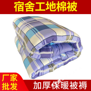Spring and Autumn Bunk Bed Work Outing Quilt Labor Protection Quilt Student Single Dormitory Warm Cotton Quilt Manufacturer Wholesale
