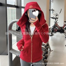lulu原标同款scuba修身卫衣 瑜伽服外套休闲运动加绒长袖上衣女士